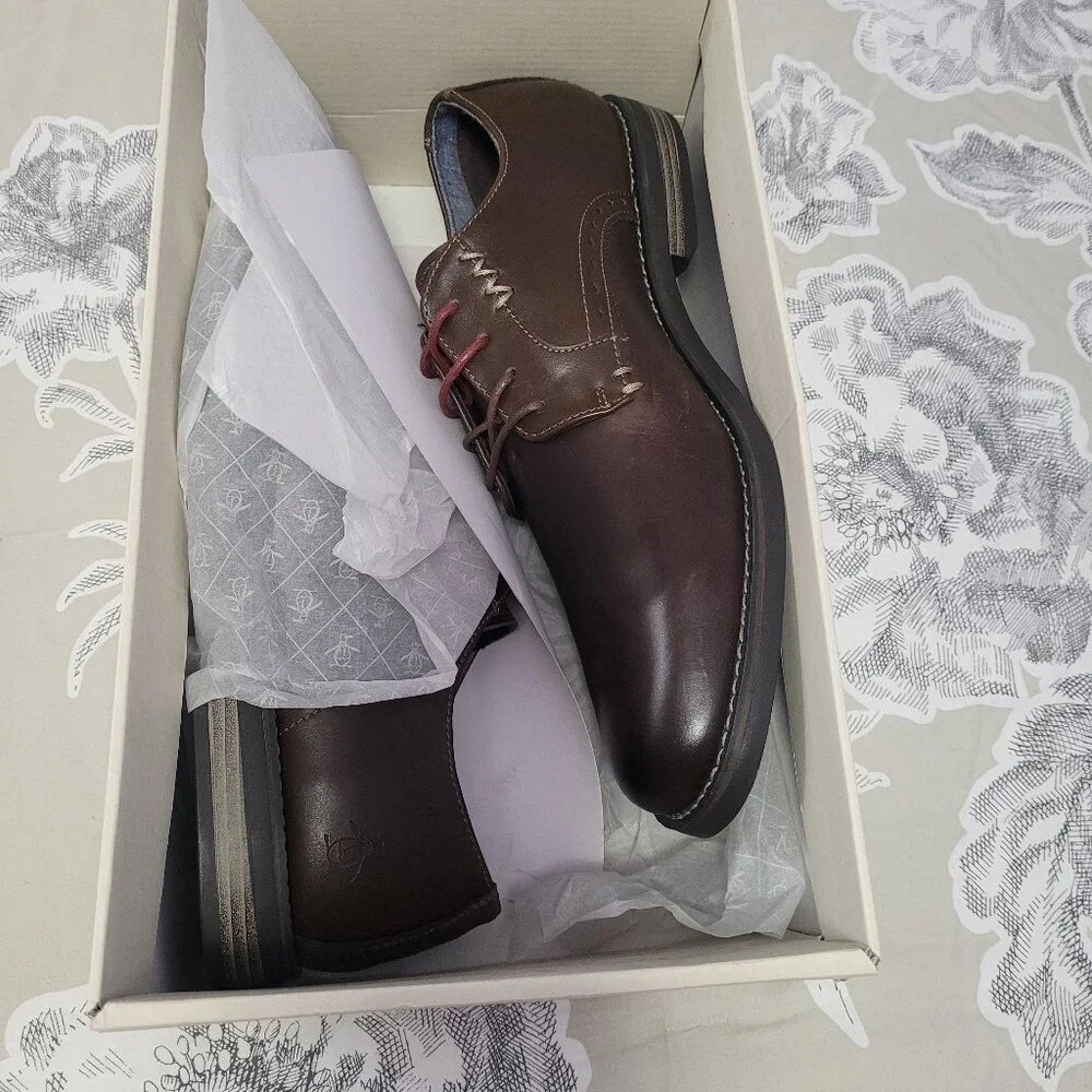 Original Penguin Walter Dark Brown Derby Oxford Size 11 NIB